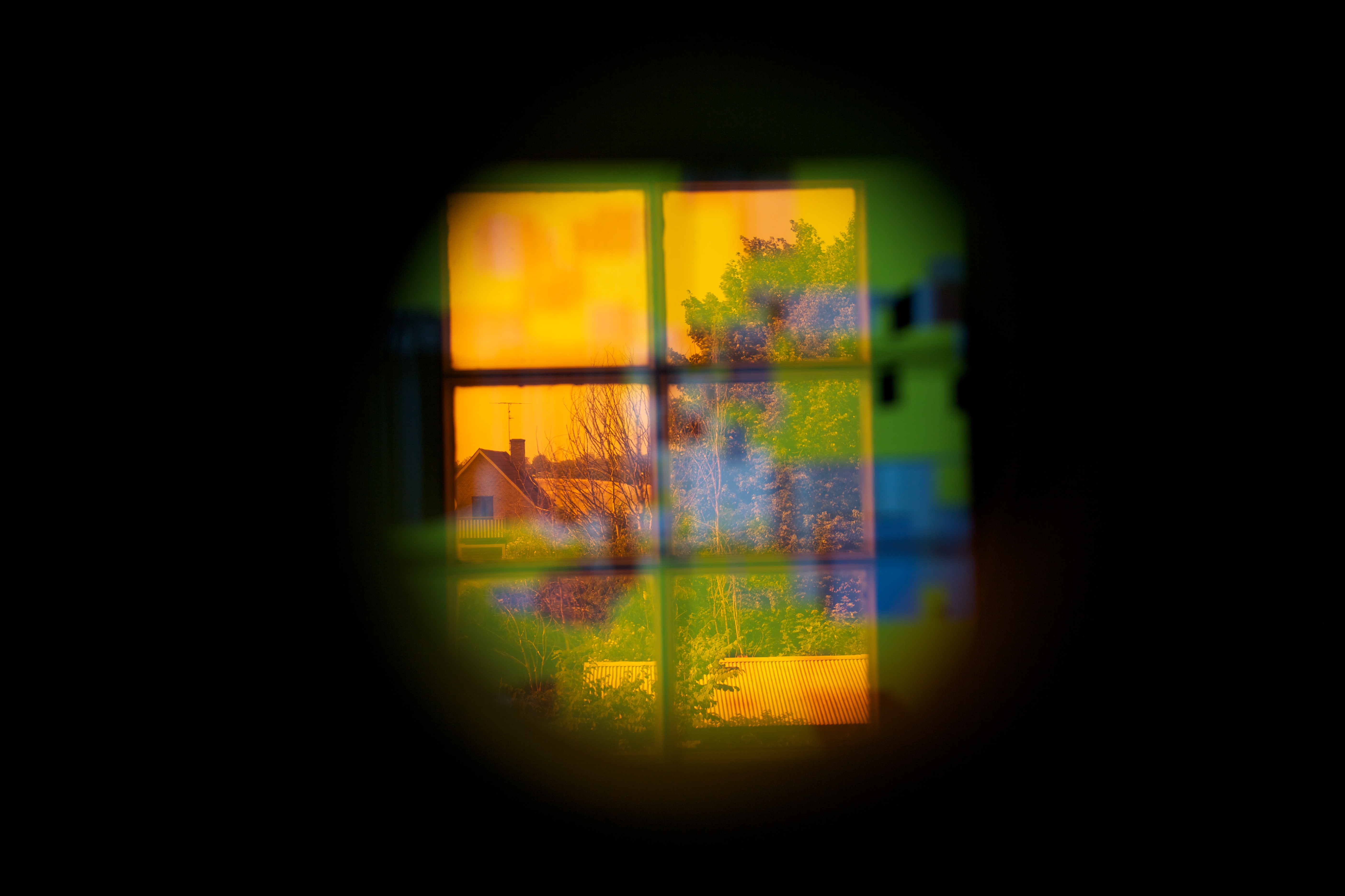 Window, with art overlay