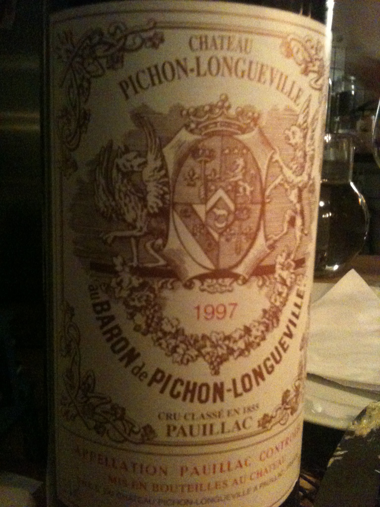 Chateau Pichon-Longueville, Pauillac, 1997